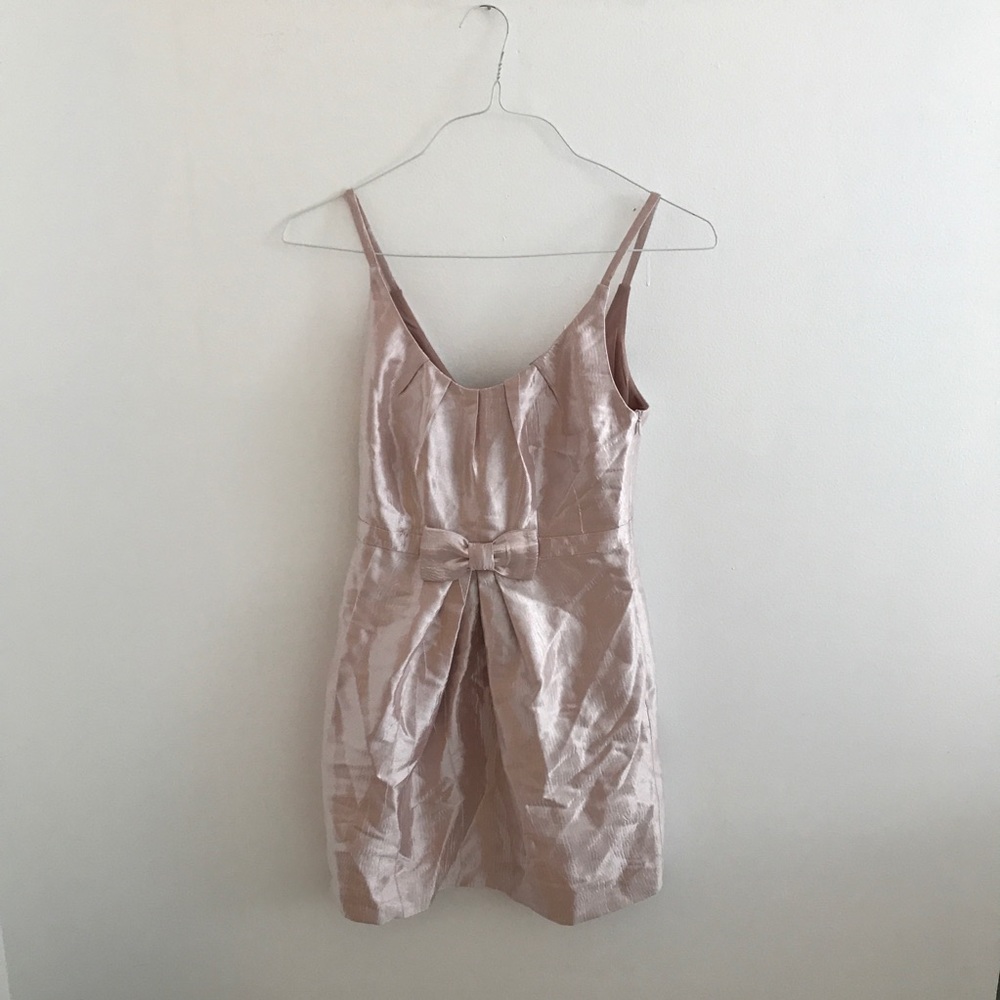 Kimchi Blue Taylor Shimmer Bow Waist Mini Dress